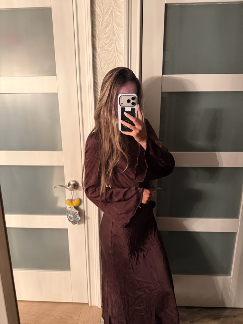Stone Cold Fox Long Sleeve Maxi Dress in Deep Brown